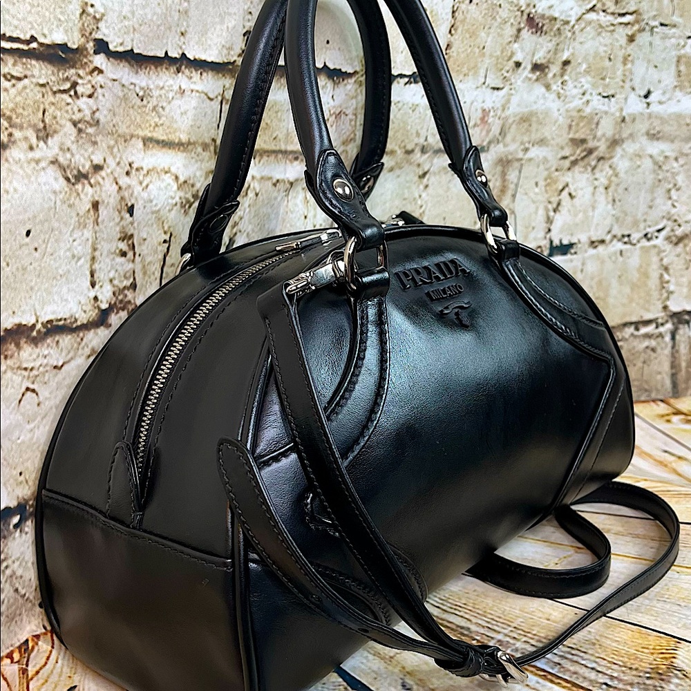 Prada Black Leather Satchel - Picture 4 of 16